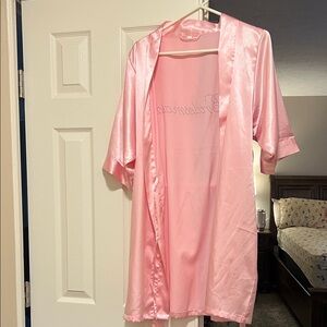 Pink Satin Bridesmaid Women's Robe